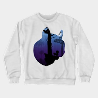 CITY NIGHTLIFE SQUIRREL (SILHOUETTE) Crewneck Sweatshirt